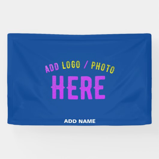 スタイリッシュ モダン カスタム コバルトブルー 認定 ブランド 横断幕 (横)