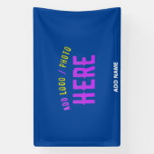 スタイリッシュ モダン カスタム コバルトブルー 認定 ブランド 横断幕 (縦)