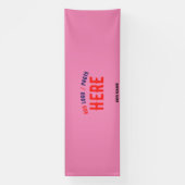 スタイリッシュ モダン カスタム スウェグ ホット ピンク 検証済み ブランド 横断幕 (縦)