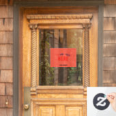 スタイリッシュ モダン カスタム トマト レッド 検証済み ブランド ウィンドウサイン (ホームデコレーション)