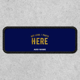 スタイリッシュ モダン カスタム ネイビーブルー ヴェリファイド ブランド ワッペン