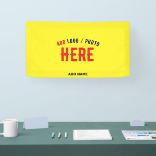 スタイリッシュ モダン カスタム ブライト イエロー 検証済み ブランド 横断幕
