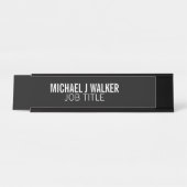 スタイリッシュ&モダン – 任意の色 – プロフェッショナル デスクネームプレート (正面)
