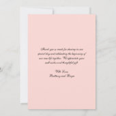 スタイリッシュ ライト モダンスクリプト ラブ サンクス フラット カード (裏面)