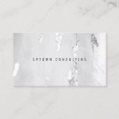 スタイリッシュ ラグジュアリーフェイクシルバーフォイル 名刺 名刺 (正面)