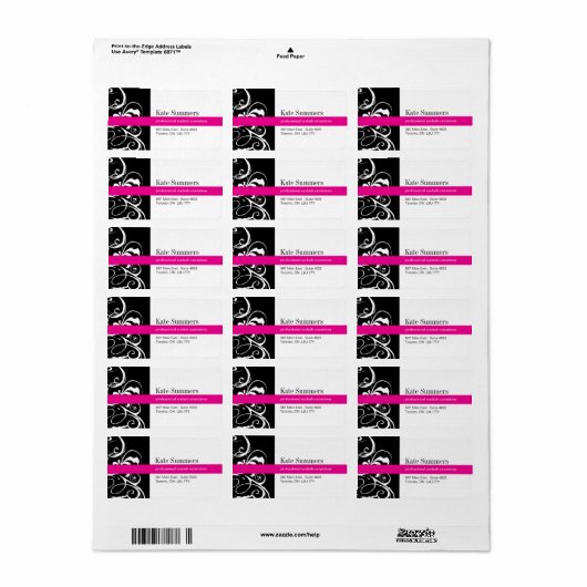 スタイリッシュ – ラベル (フルシート)