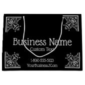 スタイリッシュ、ヴィンテージエレガント業務 ラージペーパーバッグ (正面)