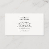 スタイリッシュ《写真》ぼけ味及びバラ金ゴールドシークインイベントプランナー 名刺 (裏面)