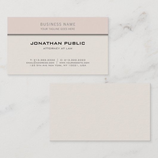 スタイリッシュ　法律事務所の弁護士　エレガントトップ 名刺 (正面/裏面)