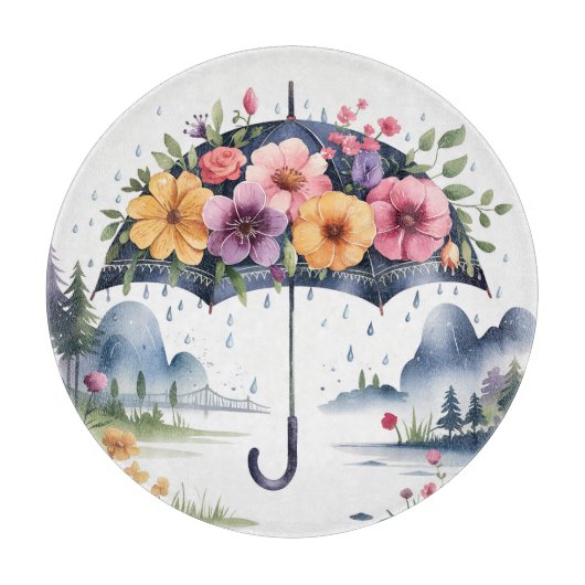 スタイリッシュ&耐久性キッチンアクセサリフローラ カッティングボード (正面)