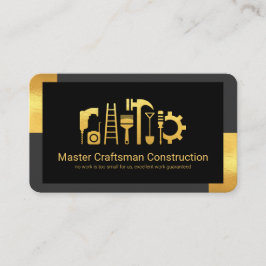 スタイリッシュ[金ゴールド]タブ[フレームホームリノベーション] 名刺