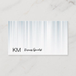 スタイリッシュ |青い灰色の垂直線 名刺