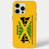 スタイリッシュ GOD BLESS JAMAICA ジャマイカ フラグ Case-Mate iPhoneケース (裏面)