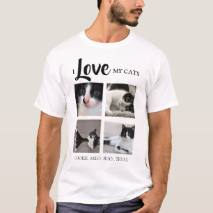 スタイリッシュ   I Love My My  猫  写真 Tシャツ