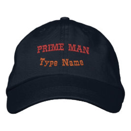 スタイリッシュ PRIME MAN 調節可能 ネイビー ファッション エレガント 刺繍入りキャップ