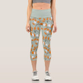 スタイリッシュ steampunkスカル&スパイダトレーリングつる植物 カプリレギンス (正面)