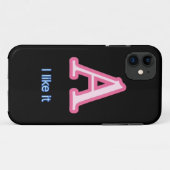 'スタイリッシュA'モノグラム電話カバー – およエレガントび単位 Case-Mate iPhoneケース (裏面(横))