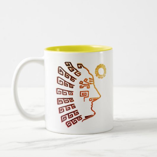 スタイリッシュArt of Machupicchu Cusco Peru Mug ツートーンマグカップ (左)