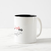 スタイリッシュBitcoin & Cryptocurrencyコーヒーカップ ツートーンマグカップ (正面右)