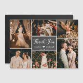 スタイリッシュChalkboard Pic Collage結婚's Thank You (正面/裏面)