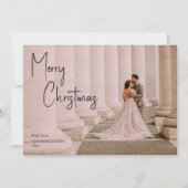 スタイリッシュChristmas Script Overlayの結婚写真 シーズンカード (正面)