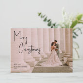 スタイリッシュChristmas Script Overlayの結婚写真 シーズンカード (スタンド正面)