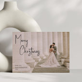 スタイリッシュChristmas Script Overlayの結婚写真 シーズンカード