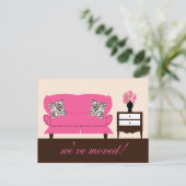 スタイリッシュDecor Moving Announcementはがき 案内ポストカード (スタンド正面)