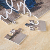 スタイリッシュFamily Photo Scriptタイポグラフィカスタム ジグソーパズル (側面)