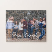 スタイリッシュFamily Photo Scriptタイポグラフィカスタム ジグソーパズル (横)