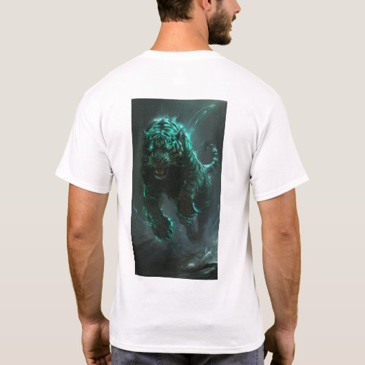 スタイリッシュGreen Tiger Graphic Tシャツ (裏面)
