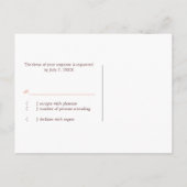 スタイリッシュHollyhockフローラ結婚式RSVP インビテーションポストカード (裏面)