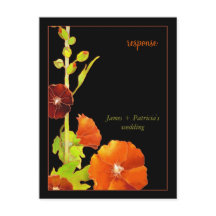 スタイリッシュHollyhockフローラ結婚式RSVP