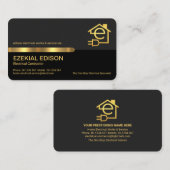 スタイリッシュLetter-e Home Electrician Service 名刺 (正面/裏面)