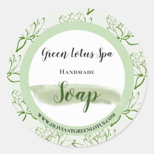 スタイリッシュLotus Home Business Soap製品ラベル ラウンドシール