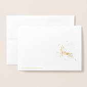 スタイリッシュLuxury Golden Let it snow, Chrimas 箔カード (裏面封筒付き)