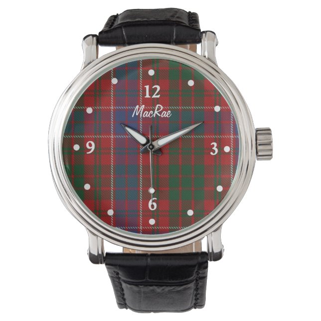 スタイリッシュMacRae Plaid Facedカスタム Watch 腕時計 (正面)