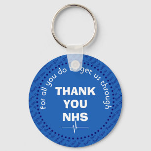 スタイリッシュNHSカスタマイズ可能ミッドブルー キーホルダー