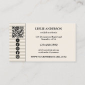 スタイリッシュPhoto Dietititian栄養士ヘルスコーチ 名刺 (裏面)