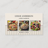 スタイリッシュPhoto Dietititian栄養士ヘルスコーチ 名刺 (正面)