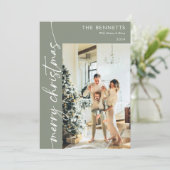 スタイリッシュPhoto Year In Review Merry Christmas シーズンカード (スタンド正面)