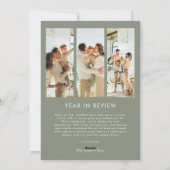 スタイリッシュPhoto Year In Review Merry Christmas シーズンカード (裏面)