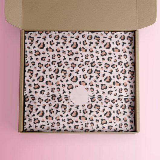 スタイリッシュPink Leopard Print Business Packaging 薄葉紙