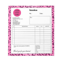 スタイリッシュPink Leopard Print Invoice