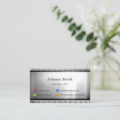 スタイリッシュPlatinum Look – カスタマイズ可能プロフェッショナル 名刺 (スタンド正面)