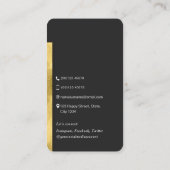 スタイリッシュQRコードスキャモダンン可能ネットワーク 名刺 (裏面)