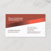 スタイリッシュRust Red、Burgundy Companyロゴ 名刺 (正面)