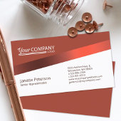 スタイリッシュRust Red、Burgundy Companyロゴ 名刺