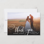 スタイリッシュScript 2フォト結婚サンキューカード サンキューカード (正面)