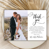 スタイリッシュScript 2フォト結婚サンキューカード サンキューカード